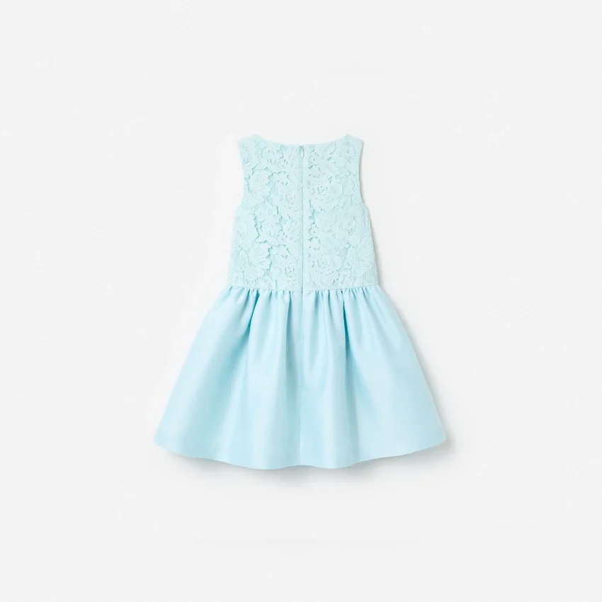 Aqua Taffeta Lace Bow Dress Aqua Taffeta Lace Bow Dress