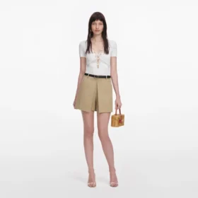 Beige Cotton Skort