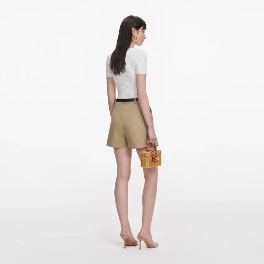 Beige Cotton Skort Beige Cotton Skort