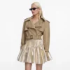 Beige Cropped Trench Jacket Beige Cropped Trench Jacket