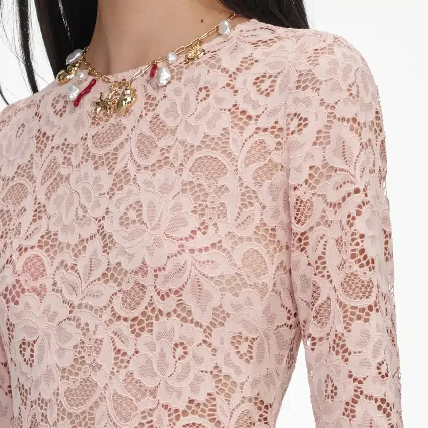 Beige Floral Lace Bodysuit Beige Floral Lace Bodysuit