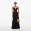 Black And Gold Chiffon Maxi Dress Black And Gold Chiffon Maxi Dress