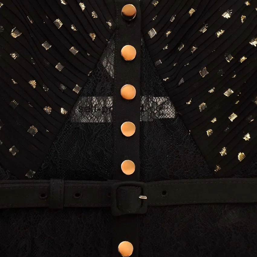 Black And Gold Chiffon Maxi Dress Black And Gold Chiffon Maxi Dress