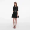 Black And Gold Chiffon Mini Dress Black And Gold Chiffon Mini Dress