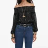 Black And Gold Chiffon Top Black And Gold Chiffon Top