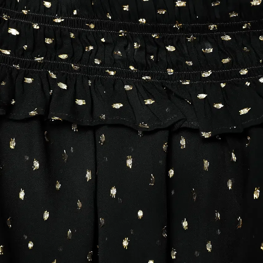 Black And Gold Chiffon Top Black And Gold Chiffon Top