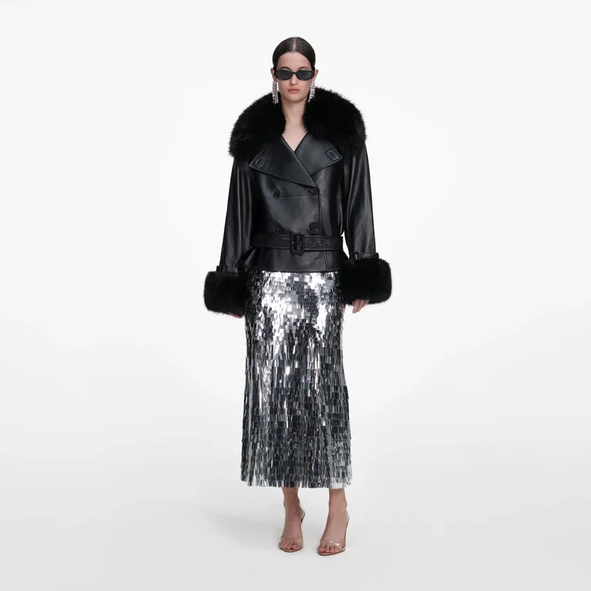 Black Belted Leather Jacket Black Belted Leather Jacket