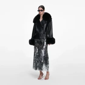 Black Belted Leather Jacket