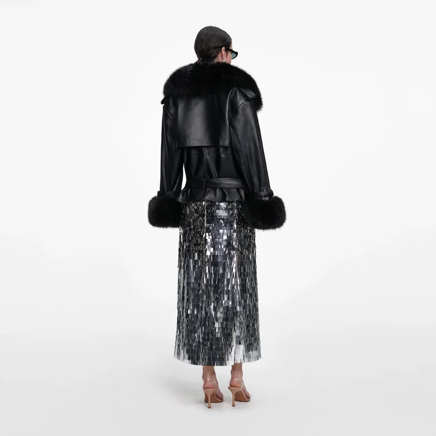 Black Belted Leather Jacket Black Belted Leather Jacket