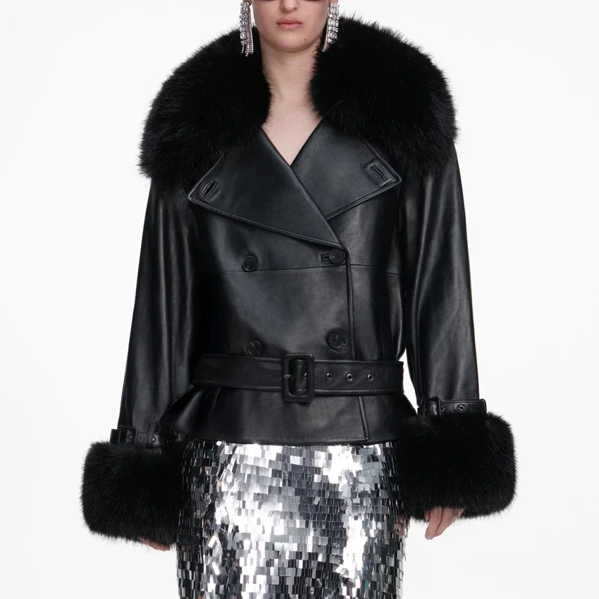 Black Belted Leather Jacket Black Belted Leather Jacket