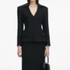 Black Blazer Tailored Midi Dress Black Blazer Tailored Midi Dress