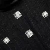 Black Boucle Collared Mini Dress Black Boucle Collared Mini Dress