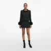 Black Boucle Faux Fur Cuff Jacket Black Boucle Faux Fur Cuff Jacket