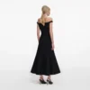 Black Boucle Midi Dress Black Boucle Midi Dress