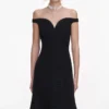 Black Boucle Midi Dress Black Boucle Midi Dress
