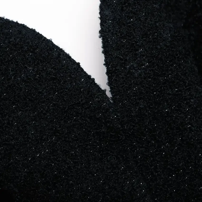 Black Boucle Midi Dress Black Boucle Midi Dress