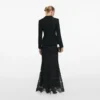 Black Boucle Rhinestone Lace Maxi Dress Black Boucle Rhinestone Lace Maxi Dress