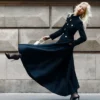 Black Boucle Taffeta Midi Dress Black Boucle Taffeta Midi Dress