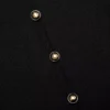 Black Button Down Knit Top