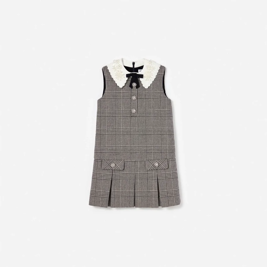 Black Check Sleeveless Dress Black Check Sleeveless Dress