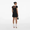 Black Crepe Bow Collar Mini Dress Black Crepe Bow Collar Mini Dress
