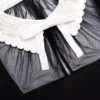 Black Crepe Bow Collar Mini Dress Black Crepe Bow Collar Mini Dress