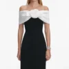 Black Crepe Flower Maxi Dress Black Crepe Flower Maxi Dress