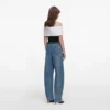 Black Crepe Flower Top