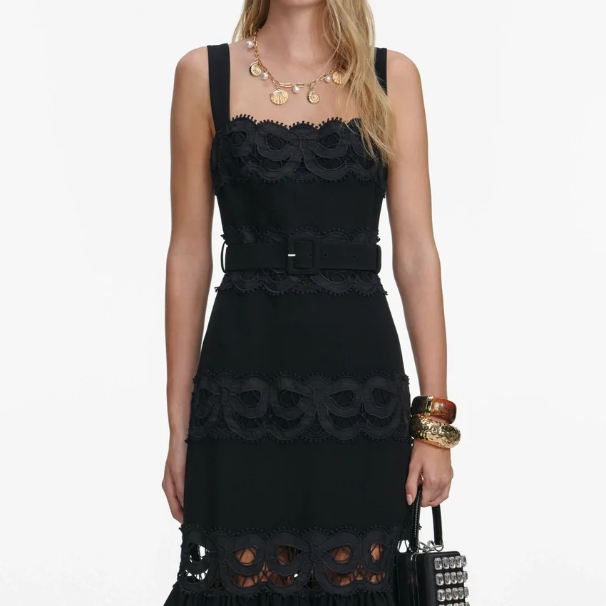Black Crepe Midi Dress Black Crepe Midi Dress