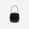 Black Croc Leather Compact Mini Bag Black Croc Leather Compact Mini Bag