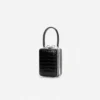 Black Croc Leather Micro Bag Black Croc Leather Micro Bag
