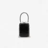 Black Croc Leather Micro Bag Black Croc Leather Micro Bag