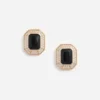 Black Crystal Encrusted Earrings Black Crystal Encrusted Earrings