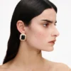 Black Crystal Encrusted Earrings Black Crystal Encrusted Earrings