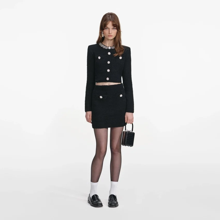Black Knit Mini Skirt Black Knit Mini Skirt