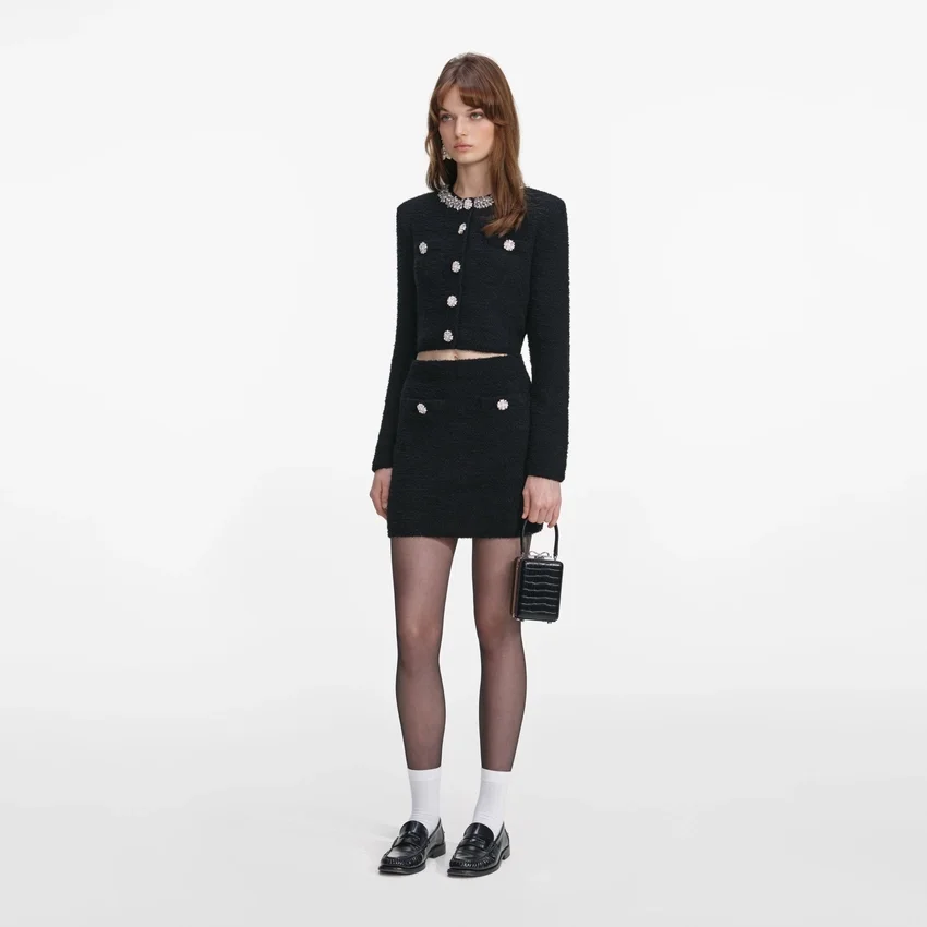 Black Knit Mini Skirt Black Knit Mini Skirt