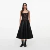Black Faux Leather Midi Skirt Black Faux Leather Midi Skirt
