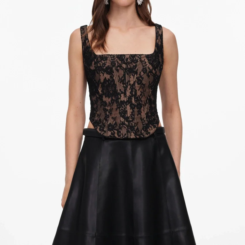 Black Faux Leather Midi Skirt Black Faux Leather Midi Skirt