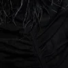Black Feather Viscose Knit Top