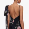 Black Floral Georgette Maxi Dress Black Floral Georgette Maxi Dress