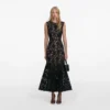 Black Guipure Lace Midi Dress Black Guipure Lace Midi Dress