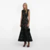 Black Guipure Lace Midi Dress Black Guipure Lace Midi Dress