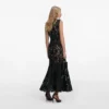 Black Guipure Lace Midi Dress Black Guipure Lace Midi Dress