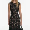 Black Guipure Lace Midi Dress Black Guipure Lace Midi Dress