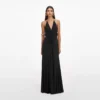 Black Jersey Gathered Maxi Dress Black Jersey Gathered Maxi Dress