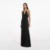 Black Jersey Gathered Maxi Dress Black Jersey Gathered Maxi Dress