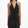 Black Jersey Gathered Maxi Dress Black Jersey Gathered Maxi Dress