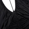 Black Jersey Gathered Maxi Dress Black Jersey Gathered Maxi Dress