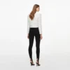 Black Knit Stirrup Leggings