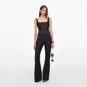 Black Lace Corset Top